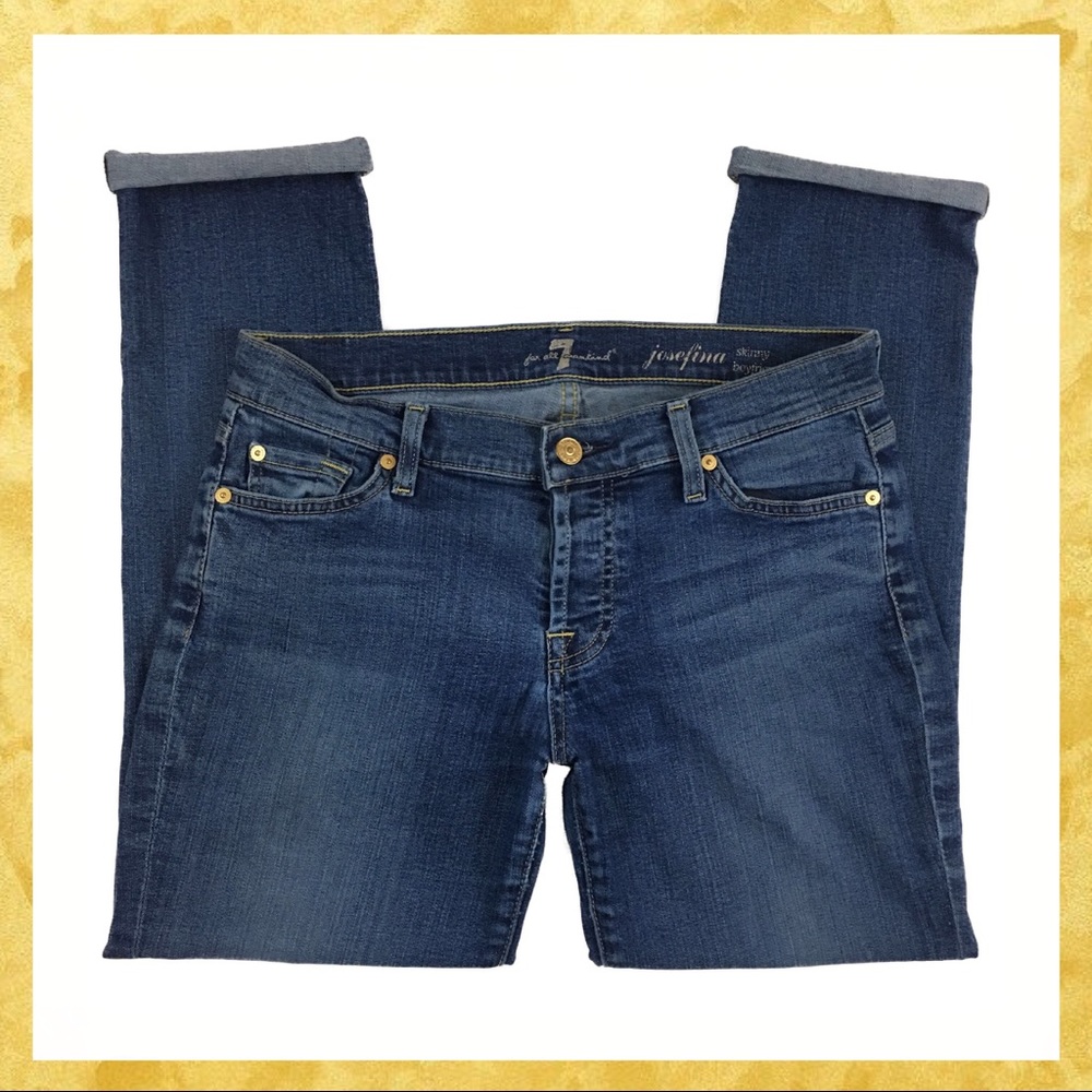 7 For All Mankind Josefina Skinny Boyfriend Jeans